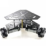 Professional 3WD Smart Robot Car Chassis Kit with 58mm Nylon Omni Wheel & DC Encoder Motors for Ardu