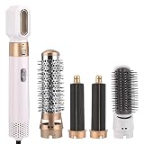 Secador de Cabelo com Pente Ar Quente 5 em 1 Ferramenta Multifuncional Modelagem Funções Alisamento e Encrespamento para Salão Fácil Rápida