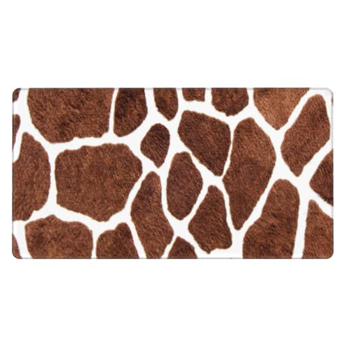 Tapis de souris de bureau grand format girafe 40x70 cm antidérapant