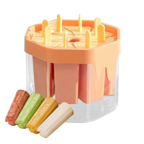 Efficient Mold Tray - 8 Cavity Reusable Maker, Non Stick Food Mold Set, Freezer Ice Cream Cast, Easy Release Dessert Cast for Ju