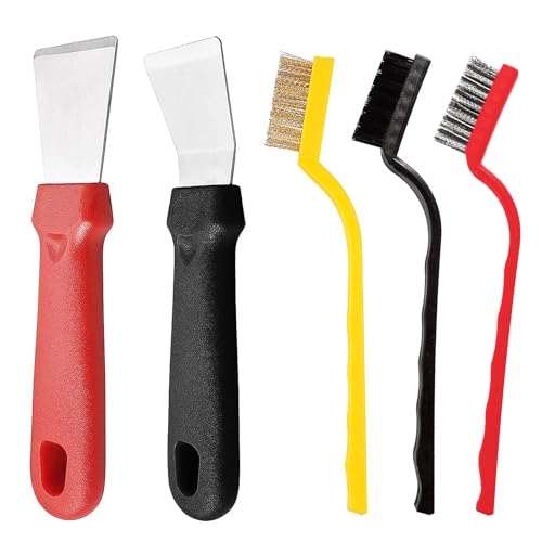 5 PCS Oven Scraper Tool Non Scratch, Scraper for Cleaning, Cleaning Scraper Tool Non Scratch, for Cleaning Freezer, Stoves, Induction Hob
