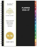 Planner 2026-2027 - July 2026 - June 2027, 2026-2027 Planner Weekly and Monthly, Academic Planner, Calendar Planner with Colorful Tabs, 6.25" × 8.3", Strong Twin-Wire Binding, Back Pocket, Holidays
