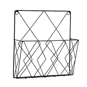 NIDONE Wall Opslag Rack Plank en Wall Magazine Rack Opknoping Magazine Houder Krant Opslag Organisator Metalen Draad…