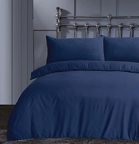 Linen Home King Size Duvet Set Grey - Soft & Breathable Microfibre Kingsize Duvet Cover with 2 Pillowcases, Easy Care Wrinkle Free King Bedding Set of 3 Pcs (King, Grey)