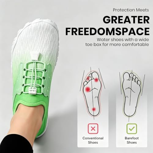 Image of Barefoot Water Shoes for Men Women 2026 Quick Dry Athletic Shoes Non-Slip Wide Toe Aqua Footwear Beach Swim Hiking Kayaking Yoga Outdoor Sport