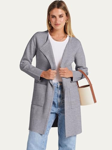 Image of ANRABESS Womens Cardigan Sweater Open Front Knit Long Coatigan Dressy Casual Jacket Coat 2026 Fall Outfits Classy Clothes