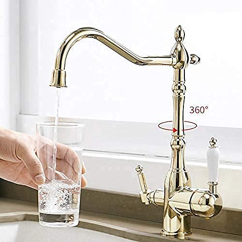 Mitigeur cuisine eau potable intégrée et robinet filtré chrome orientable