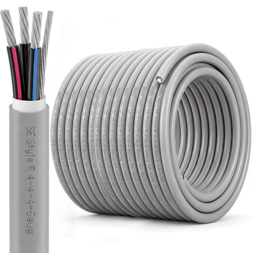 Image of Copkim 150Ft 4-4-4-6 SER Aluminum Service Entrance Cable 600V - UL Listed Electrical Wire for Above Ground Sub Panel Feeder, 4 AWG 3 Conductor with 6 AWG Neutral - Residential /Commercial Panel