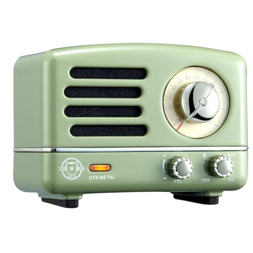 Muzen Otr - Altavoz Bluetooth Portátil De Metal Con Afinador De Perilla Retro, Radio Fm, También Con Funda De Regalo De Maleta, Altavoz Bluetooth Inalámbrico Con Sonido Estéreo Fuerte, Para El Hogar Y Muzen Otr - Altavoz Bluetooth Portátil De Metal Con Afinador De Perilla Retro, Radio Fm, También Con Funda De Regalo De Maleta, Altavoz Bluetooth Inalámbrico Con Sonido Estéreo Fuerte, Para El Hogar Y
