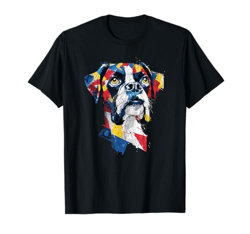 Boxer Lover Colorful Art Dog pour Homme et Femme T-Shirt
