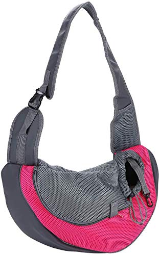 Tragetuch Klein Hund Tragetasche Welpen Umhängetasche Haustier Transporttasche mit Verstellbarer Schultergurt Hundetragebeutel Mesh Hundetrage Outdoor Katzentrage Kleintiere Hundetragetuch Reise