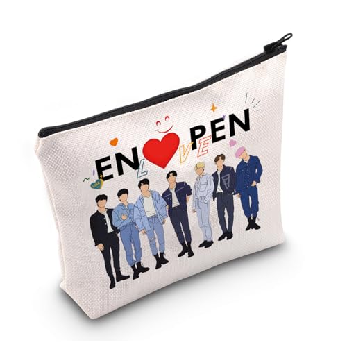 K-POP Music Travel Makeup Bag Kpop Song Lover Reusable Zipper Bag South Korea Star Team Fans Gift (Elove)
