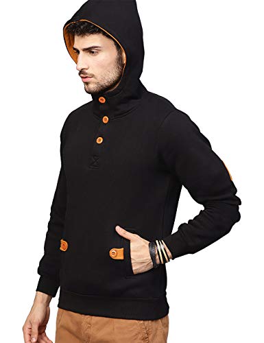Image of EYEBOGLER Fleece Mens Casual Solid Hooded Neck Full Sleeve Sweatshirt