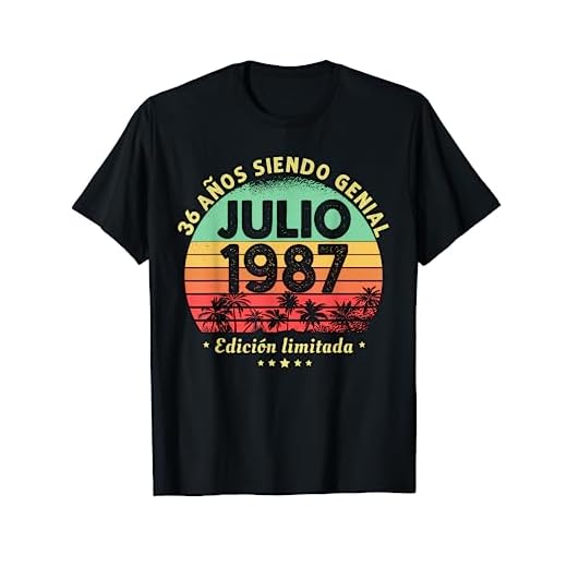 Hombre 36 Años Cumpleaños Regalo Hombre Julio 1987 Julio 36 Años Camiseta