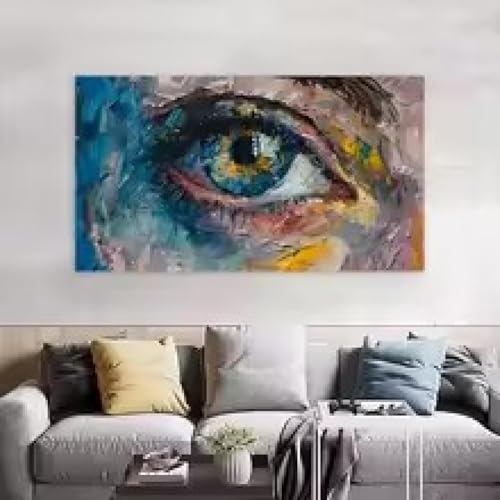 Art mural image pour salon oeil abstrait peinture chic - 2