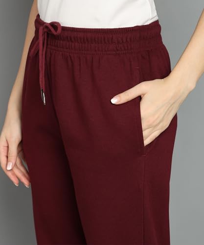 Image of Alan Jones Clothing Women's Regular Fit Mid Rise Fleece Jogger Regular Pants Winterwear