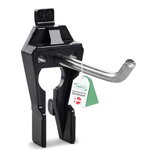 raaco Gancho Simple 1-60 mm para Panel Perforado, Organizador de Herramientas de Pared, Ideal para Martillos, Destornilladores y Alicates, Gancho de Acero y Poliacetal, Set de 5
