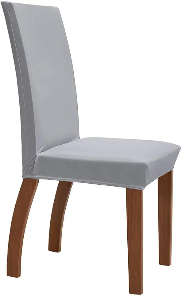 Capas Para Cadeira Elásticas Malha Gel para Mesa de 6 Lugares Para Cozinha Sala de Jantar (Cinza)