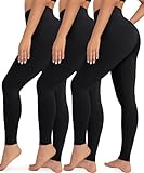 VALANDY Creamlush 3 Pack Leggings for Women High Waisted Tummy Control Leggings Buttery Soft Yoga Pants（S-3XL）