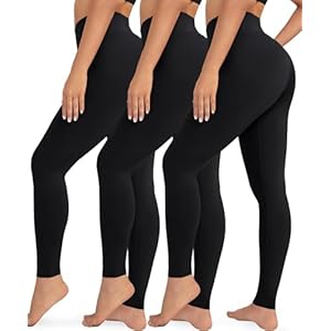 VALANDY Creamlush 3 Pack Leggings for Women High Waisted Tummy Control Leggings Buttery Soft Yoga Pants（S-5XL）