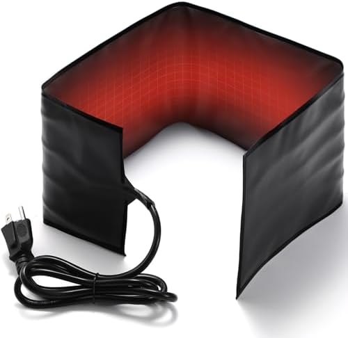 Hortsun 1 Pack Car Battery Thermal Heater Blanket 28" x 5.5" - 120V 60W Automotive Electric Outlet Plug-in Wrap Around Battery Warmer - Cold Weather Car Engine Heater Blanket - No Thermostat