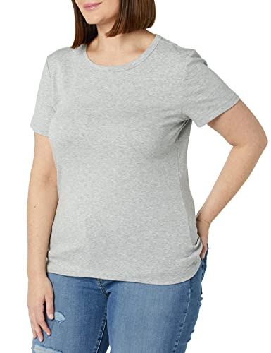 Image of Amazon Essentials Women's Slim-Fit Short-Sleeve Crewneck T-Shirt, Pack of 2