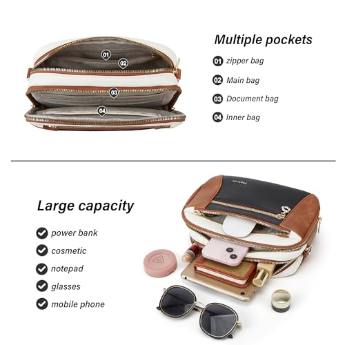 Image of Crossbody Purse for Women Small Crossbody Bags Trendy Vegan Leather with Adjustable Shoulder Straps Gift for Mother Wife Mom