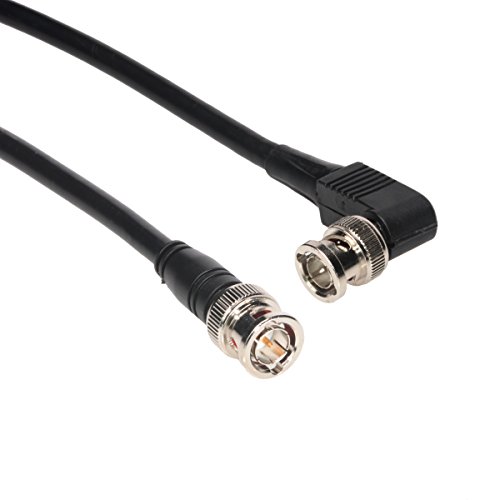 Amphenol Co-059Bncrbnc-002 Bnc Male To Bnc Right Angle Male Coaxial Cable, 75 Ohm, 2', Black #TOP23
