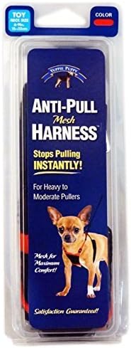 Black and Red Anti-Pull Mesh Dog Harness for Toy Breeds