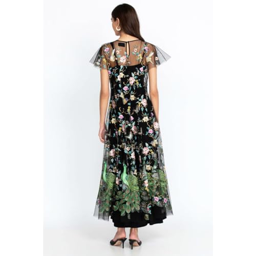 Johnny Was Peacock Mesh Dress - B31822-7 (Multi, Large)4