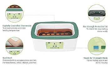 Clean + Easy Digital Paraffin Wax Warmer with Refills Paraffin Wax Machine for Hand & Feet, Moisturizing Spa Treatment
