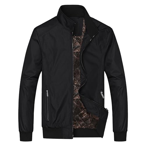 Manteau homme similicuir noir de qualité supérieure avec col montant ajusté