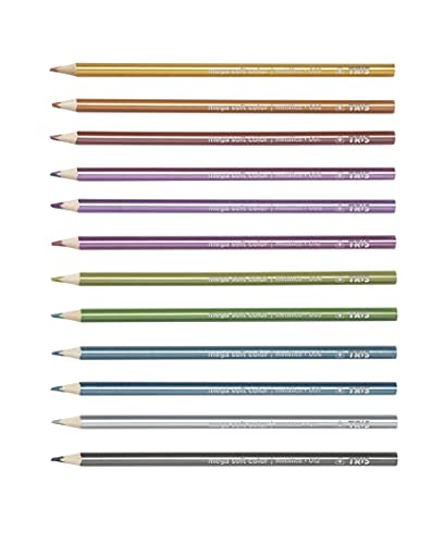 Lapis De Cor 12 Cores Tons Metálicos Tris