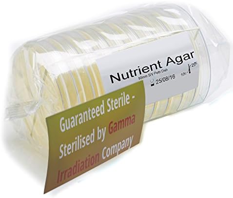 Petri Dishes with Agar and Lids Tryptone Soya Recipe STERILE Plates READY TO USE For General Growth of Microbes - PLATE Sterility GUARANTEED by Professional Gamma Irradiation (10)
