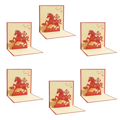 Carte de vœux culture chinoise pour décoration de table de fête et cadeau de Nouvel An fait main