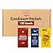 150 Pack Condiment Packets - Ketchup, Mustard, and Mayonnaise in Single Serve Pouch Conveinent Camping, Roadtrip, School and Office Gift set