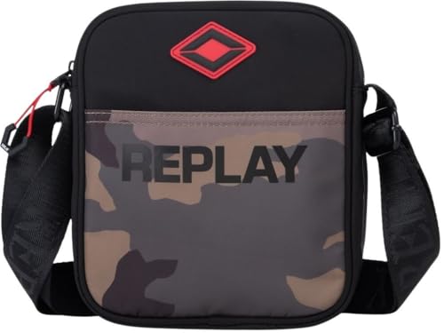 Sac à bandoulière Replay Fm3824 homme noir olive café sacoche taille unique