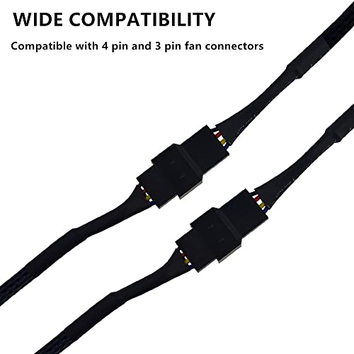 WMYCONGCONG 10 PCS 10" PWM Fan Extension Cable, 4 Pin PC Fan Extension Cable, PWM Fan Extension Power Cable by WMYCONGCONG - Image 4