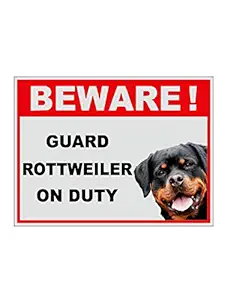 999Store office supplies sunboard beware of dogs sticker signage sign board white (30X22 Cm)