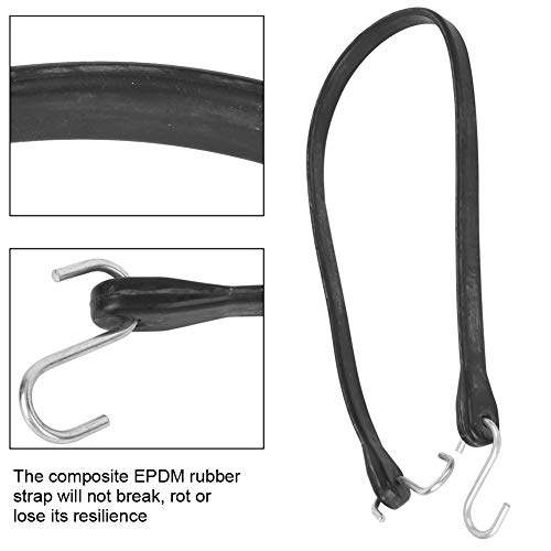 Alvinlite Bungee Cords with Hooks, 31inch Heavy Duty Elastic Bungee Straps, Rubber Bundling Belt Tent/Tarp Fixing Rope Strap - Image 2