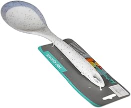 ملعقة طهي سيليكون ابيض بنمط رخامي لمظهر أنيق وعصري