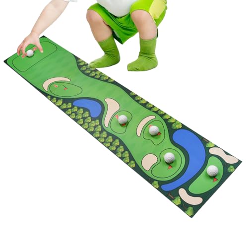 Desktop-Curling-Bowlingspiel – 34-Zoll-Curling-Golfspiel - Schreibtischunterlage | Karton-PP-Aktivitätsset – dreifach gefaltetes Spielbrett mit Bällen oder Steinen, 5 bis 10 Teile für Kinder, Teenager