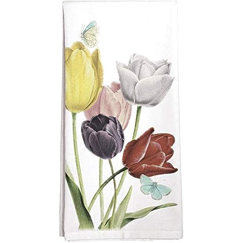 Montgomery Street Spring Tulips Cotton Flour Sack Dish Towel Cover