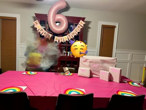 Image of Number Balloons 60 Balloon 40 inch Pearl Pink for 60th Birthday Decorations | Saturated Color, Large 40 in, With Straw & Hanging Hole, For Back-to-School Season, Wedding, Christmas, New Year, Anniversary