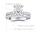 AONED Engagement Rings For Women Wedding Rings Fake Engagement Ring Set Promise Rings For Her 2 Carat 2CT Radiant Cubic Zirconia CZ Bridal Ring Sets Wedding Rings Cheap Band 2pcs, Size 6.5
