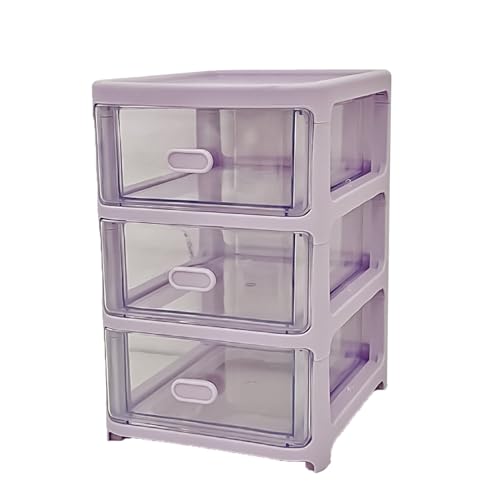 XNKLPY Petite Tour De Rangement en Plastique Transparent Meuble Organisateur Superposable BoîTe De Rangement avec Tiroirs pour Bureau Chambre...