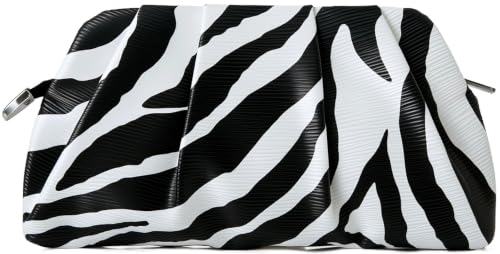 Image of Evening Bag for Women Ruched Clutch Purse Detachable Metal Chain Crossbody Bag