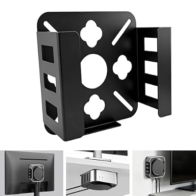 Mount Holder Compatible with 2024 Mac mini M4 / M4 Pro, Computer Mount for Under Desk/Wall/VESA Monitor, Space-Saving, Ventilated, Carbon Steel, Desk Organization accessory Accessories for Mac mini M4