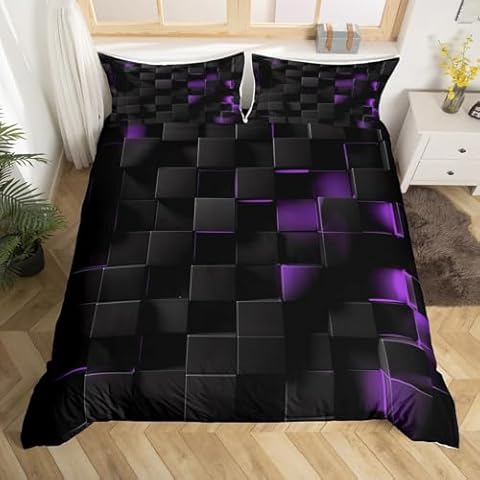 Homewish Housse de Couette Géométrique Cover