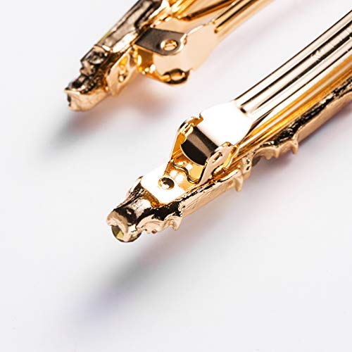 4 peças de grampos de cabelo francês de strass da Beaupretty com clipes de cristal de diamante acríl